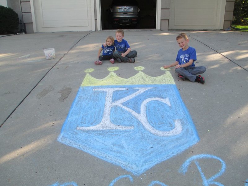 My next door neighbors couldn't wait to show me this when I got home  GO ROYALS!!