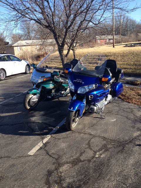 First two bikes in the lot this morning, we think.