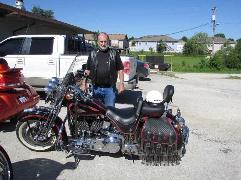 Bryan's dad, Dan rode up from Osage Beach to be with us today.