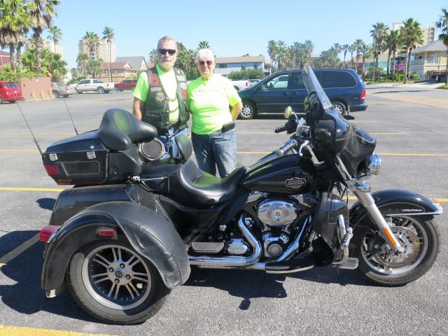 Harley Davidson Trike....???....Linda &amp; Bill Huffman....Topeka and Harligen, TX 1/16/16