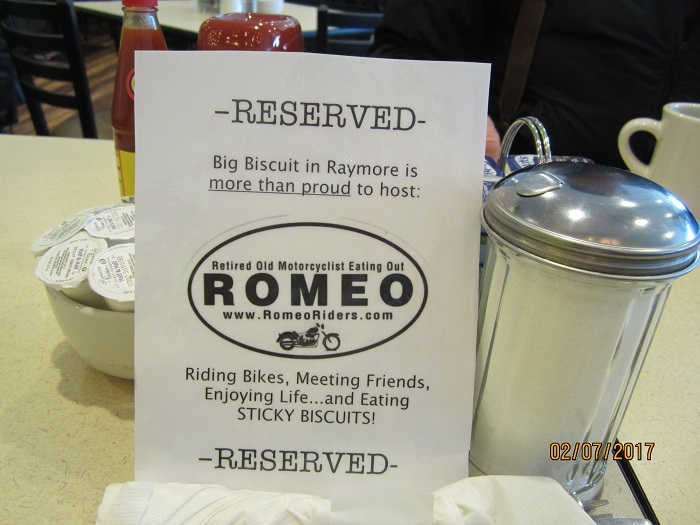 Special Romeo reserved signs
