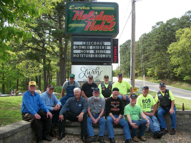 A few of us with the Holiday Hotel sign.