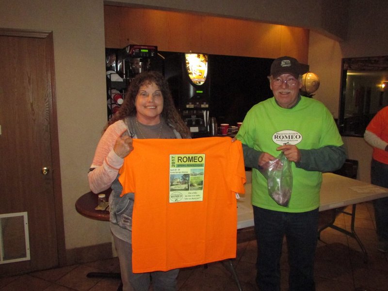 Wanda Koehn won a Spring Rendezvous shirt in the second drawing.
