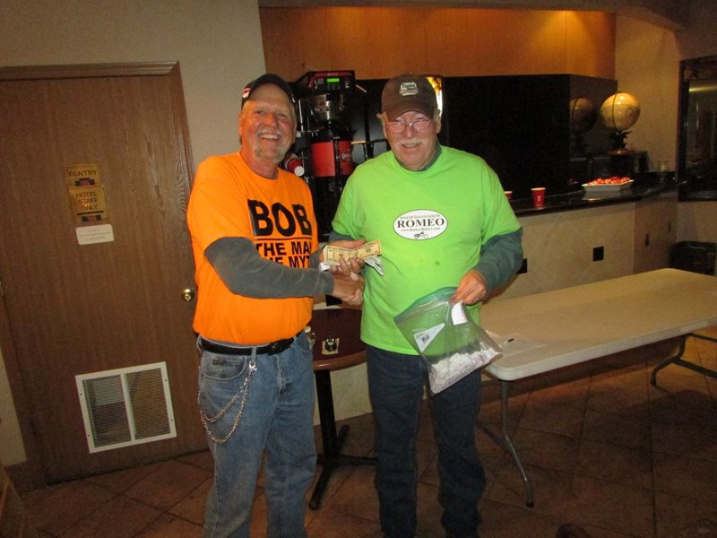 Bob Koehn won the first 50/50 drawing.  It wasn't rigged, Harry.