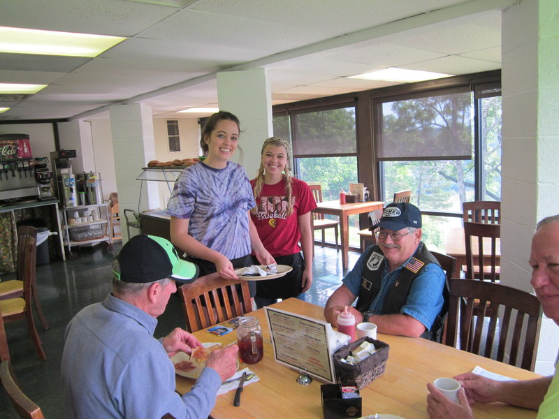 Summer college students helping at the restaurant