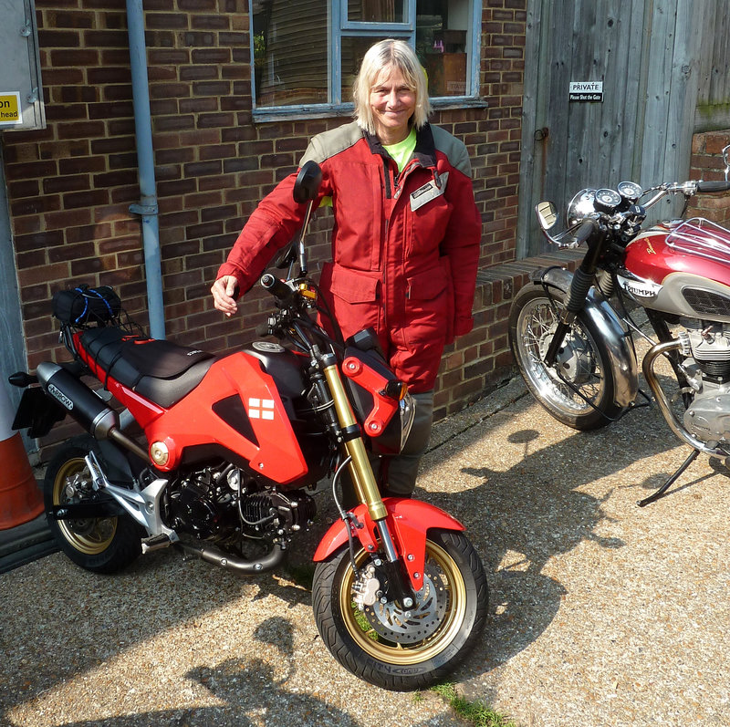 Cathy and tiny MSX 125-D Honda