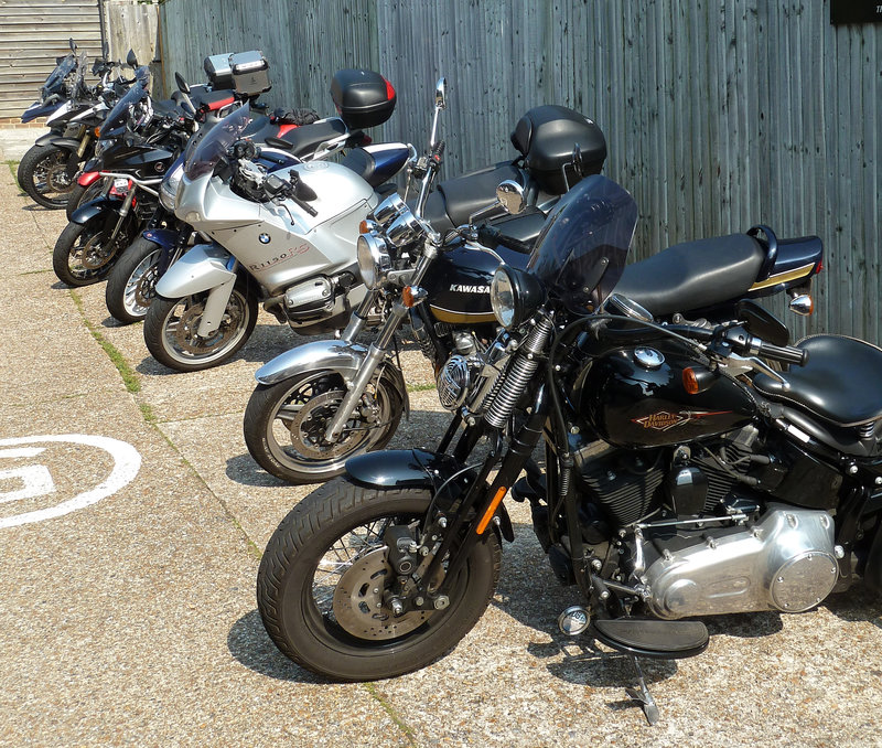 A general car park overview reflecting the eclectic mix of machinery that regularly visits.