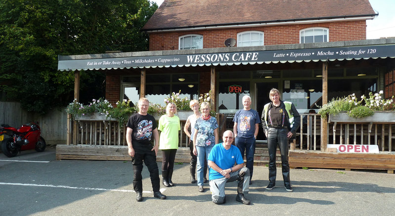 L-R Doug, Cathy, Caroline, Linda, Alan (on one knee), Bob, Jeff and Jon is photographer again.