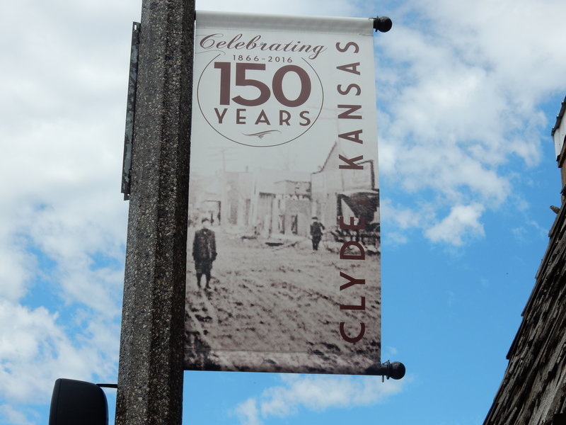 Lunch at Clyde, Kansas, a 150 year old town.