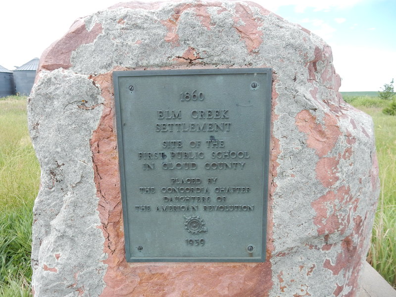 Historical marker at Ames, Kansas
