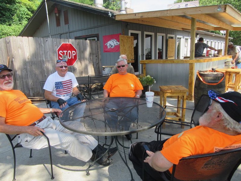 The deck was certainly a pleasant place to wait for lunch.