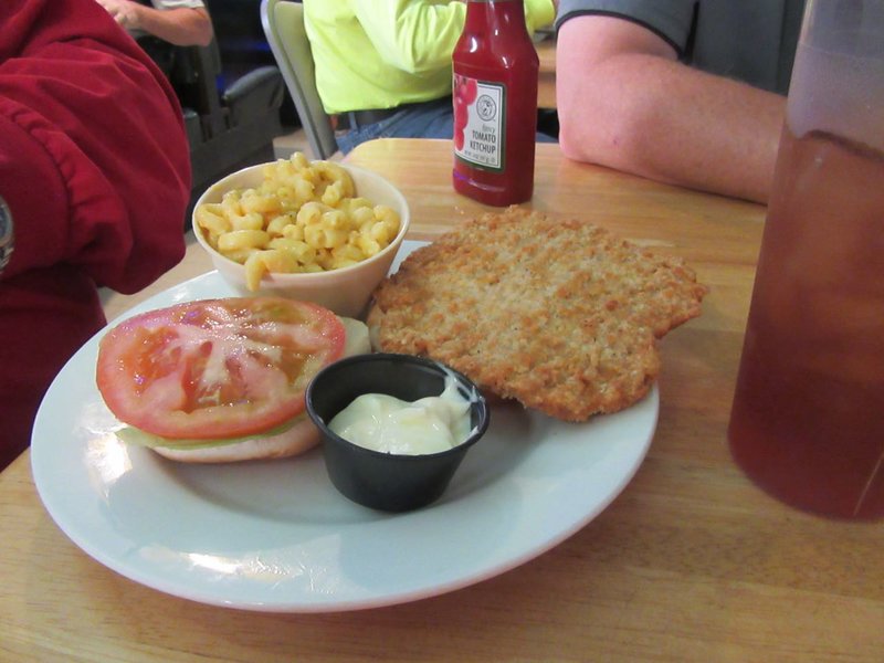 The special: pork tender with mac 'n cheese.