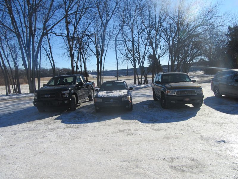 A LITTLE SLICK FOR MOTORCYCLE PARKING.