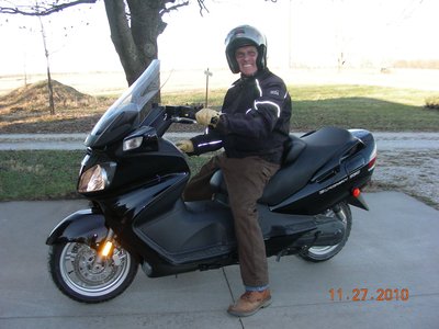 I was just joking about the "Helmet Law" in the picture above--I have never seen Leland ride without a helmet