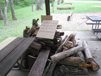 Terry had us a pile of firewood.
