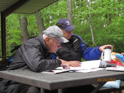 Walt and Lee planning the next ride.
