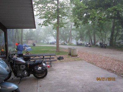 Sat morning 35 degrees and foggy.