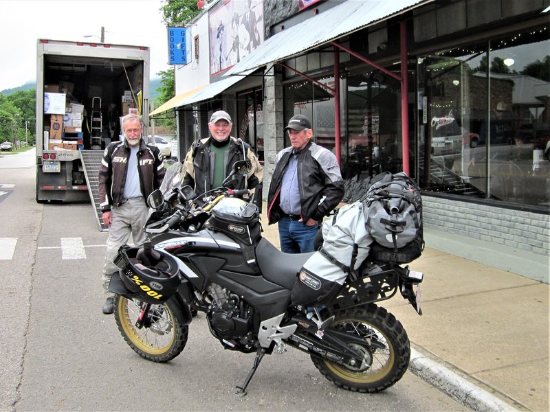 Jim and Glen had been camping and riding the TAT on their 500X Honda's