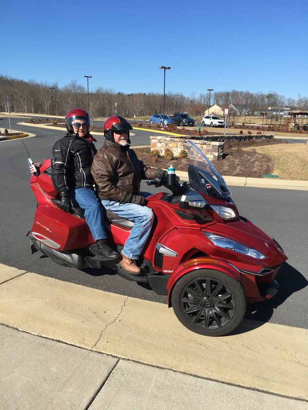 Jim &amp; Janice R.   Can Am Spyder RT  30,000 miles