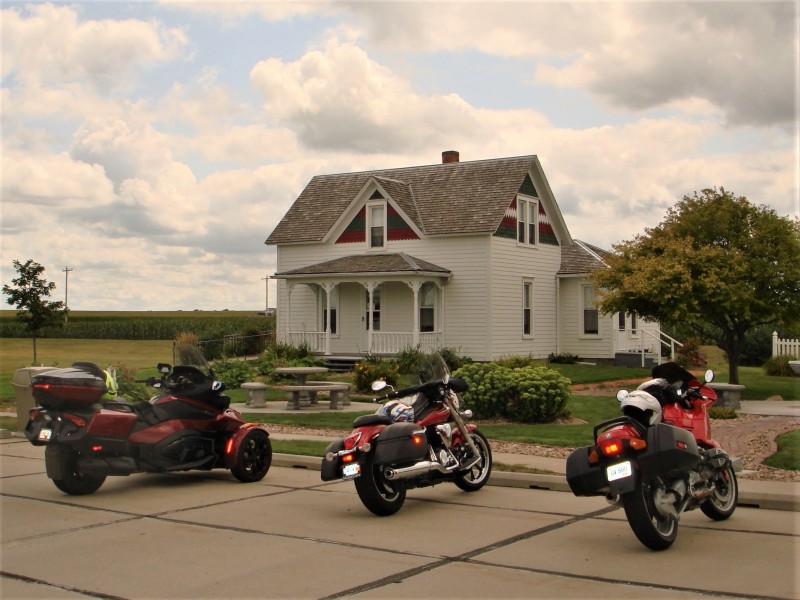 Our bikes and a &quot;Sears&quot; house you could buy and assemble in the background