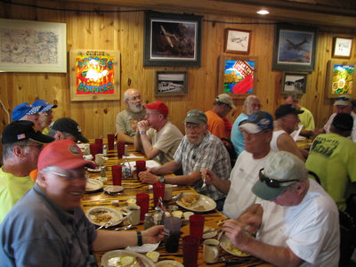 LarryL, JohnH and LarryS and some others that would eat with them