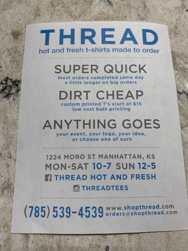 Contact information for Threads.