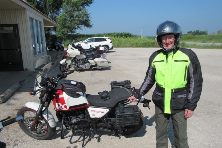 George and his Royal Enfield.