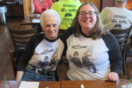 Rosetta and Kennedy were wearing their Maggie Valley Wheels Through Time shirts from our recent trip to North Carolina.