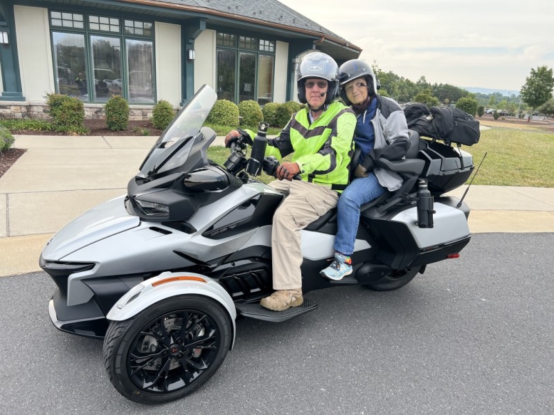 Phyllis and Gary B. on their new 2023 Can-Am Spyder RT Limited  8/21/23