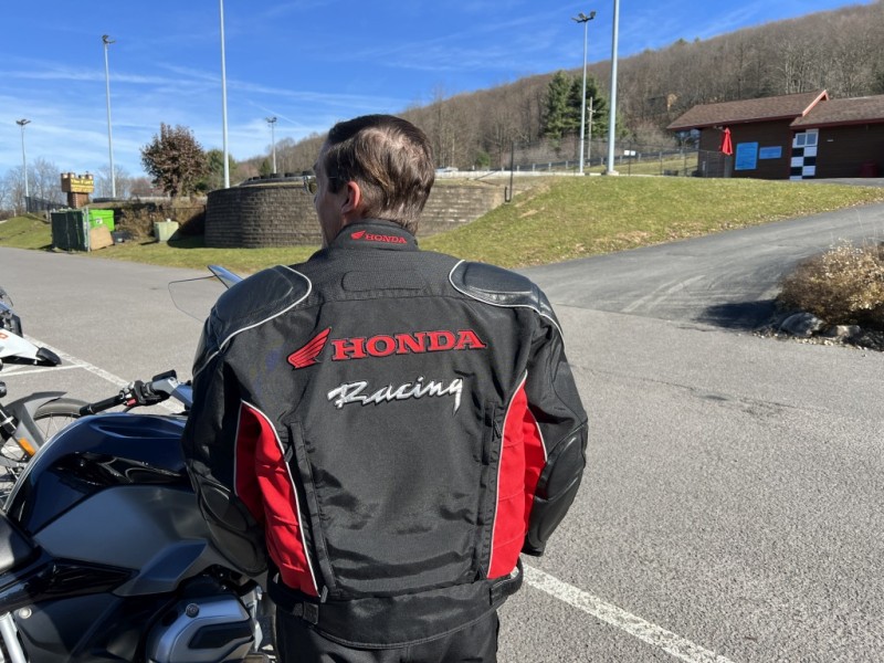 Jeff in the Honda Jacket, that Cliff provided