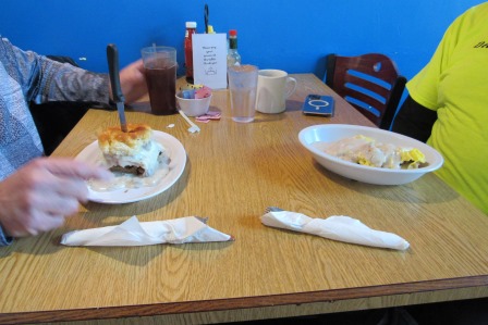 Turns out Mike and Dave forgot what they ordered and ate each others breakfast!  No complaints, it was all good.