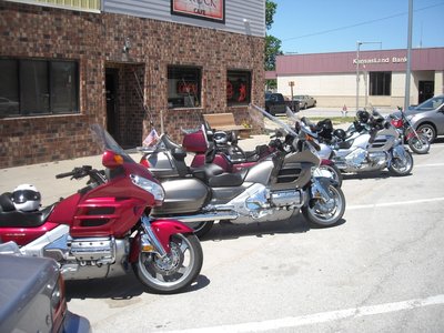 Outside the New Breck Cafe in Americus, KS
