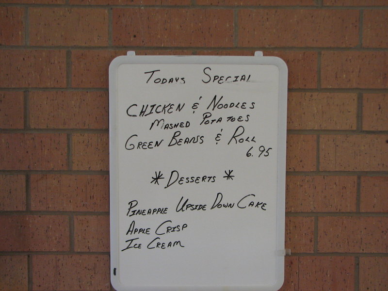 here's today's menu