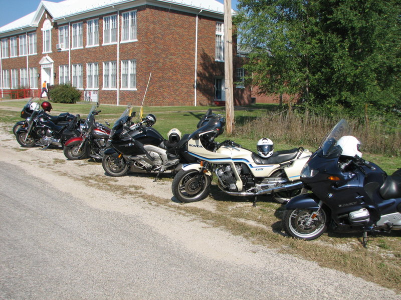 Some bikes, including 2 transverse six cylinders