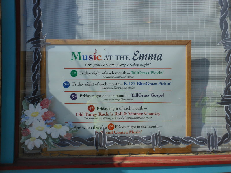 If you're interested, this is the music schedule for the concerts that occur every Friday night in the street outside the cafe, or moved indoors in case of inclement weather.