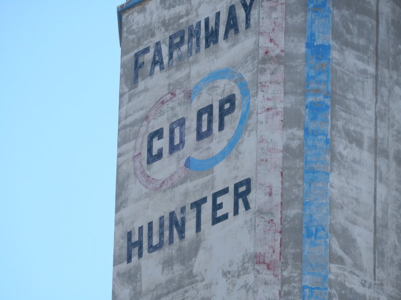 With the exception of an operating elevator, hwy 181's Hunter is almost a ghost town.