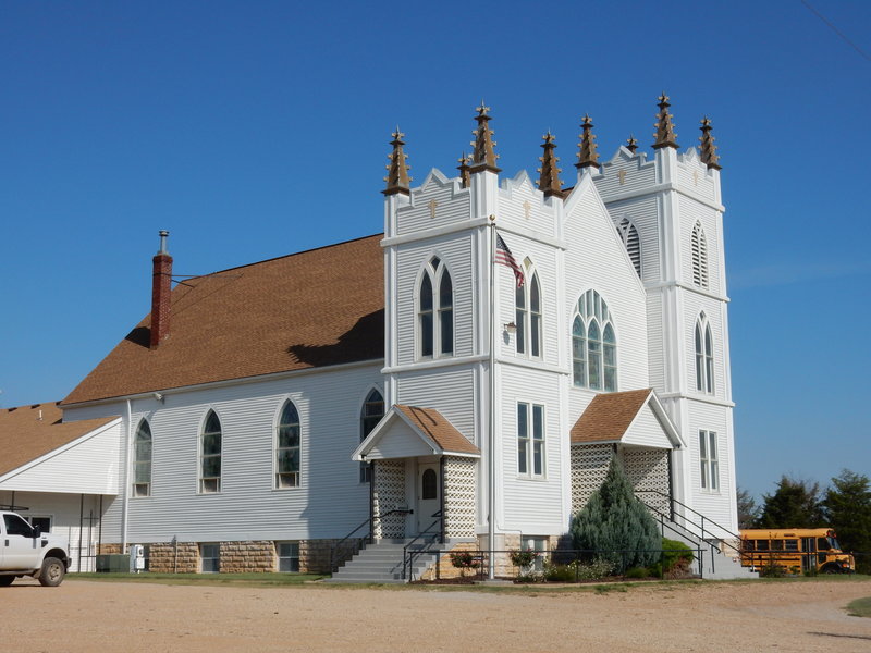 St. John's Lutheran Church standing proud on the prairie just south of Lincoln