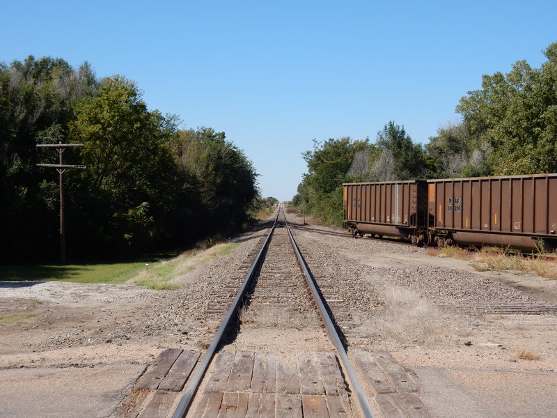 Bushton still has a railing looking west.