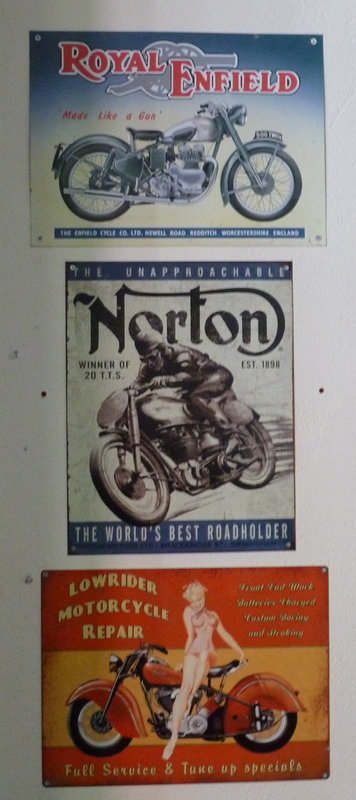 Slinky blonde model "improves" early motorcycle advertising.
