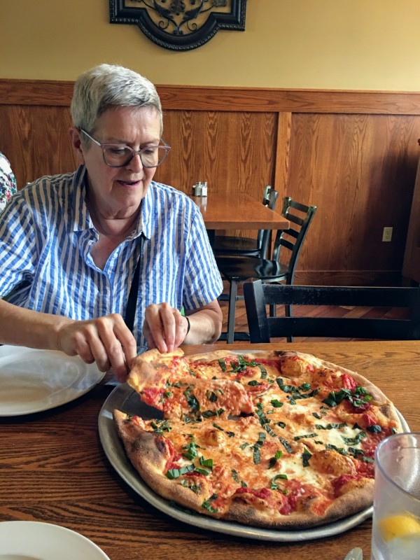 The pizzas were big too