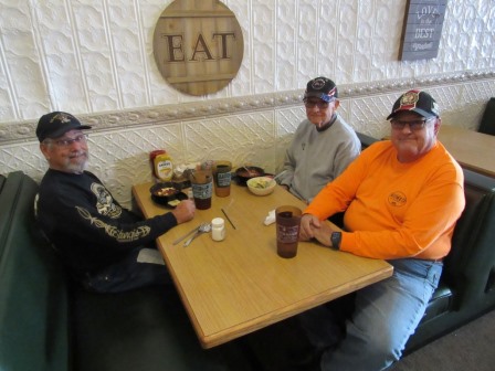 Mick L., Gary D. aka Parkville rider and Bud W. one of our newer Romeos