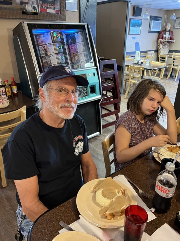 Ceci loves being with the Old Guys!!