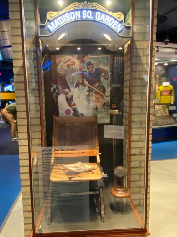 Seats from some of the first ice rinks