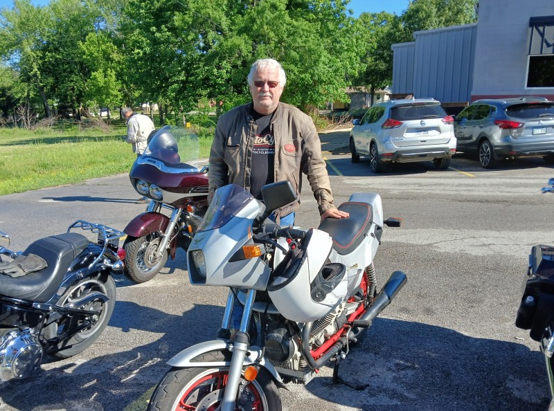 Neal and his Guzzi