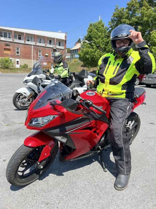 Jon on "Baby Bike" (his daughters)