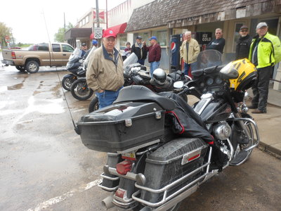 That's Larry #2, wondering what all these two-wheeled machines were doing there.