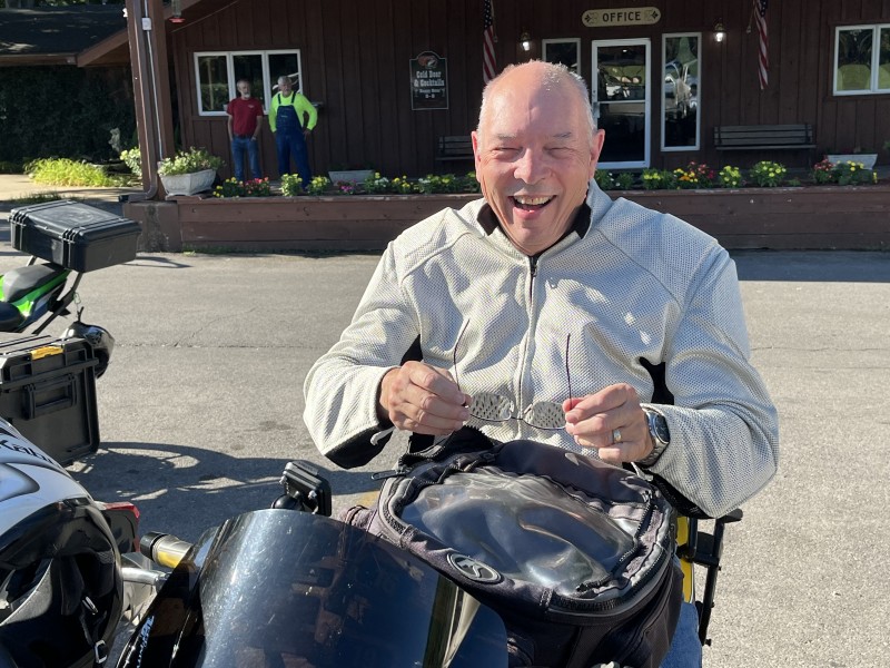 So glad Mike showed up again. I told him he was welcome to stay for breakfast if he would just get in a good mood.