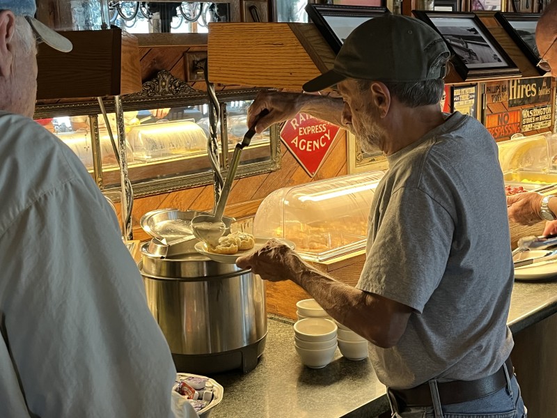 It’s not a big deal Mike .. but there are others behind you that might want gravy too. I lost count after four scoops.