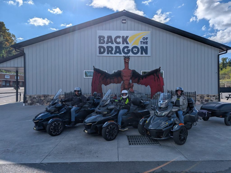 Warren, Scott and Dee rode the Back of the Dragon