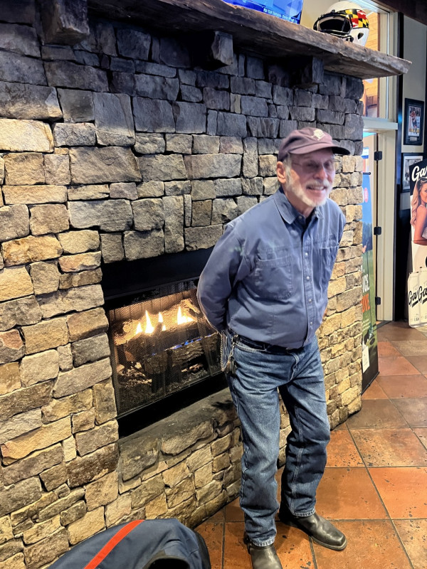 It was nice to have a table next to the fire!!